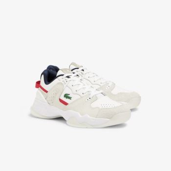 Lacoste T-Point Nubuck Leather Sneakers Dámské - Tenisky Bílé / Béžový | CZ-aFCeTx